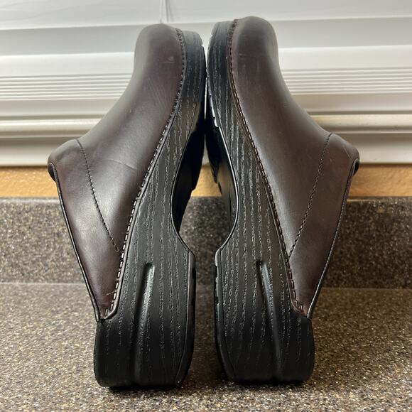 Dansko Brown Leather Clogs/Mule Men EU 47 US 13.5-14 Slip On Comfort Work Casual - Picture 6 of 11